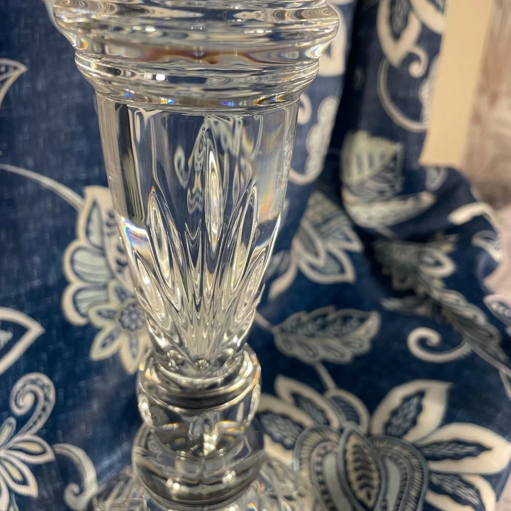 Bohemia Czech Republic Crystal Candle Holder 24% Lead Crystal‎ 8